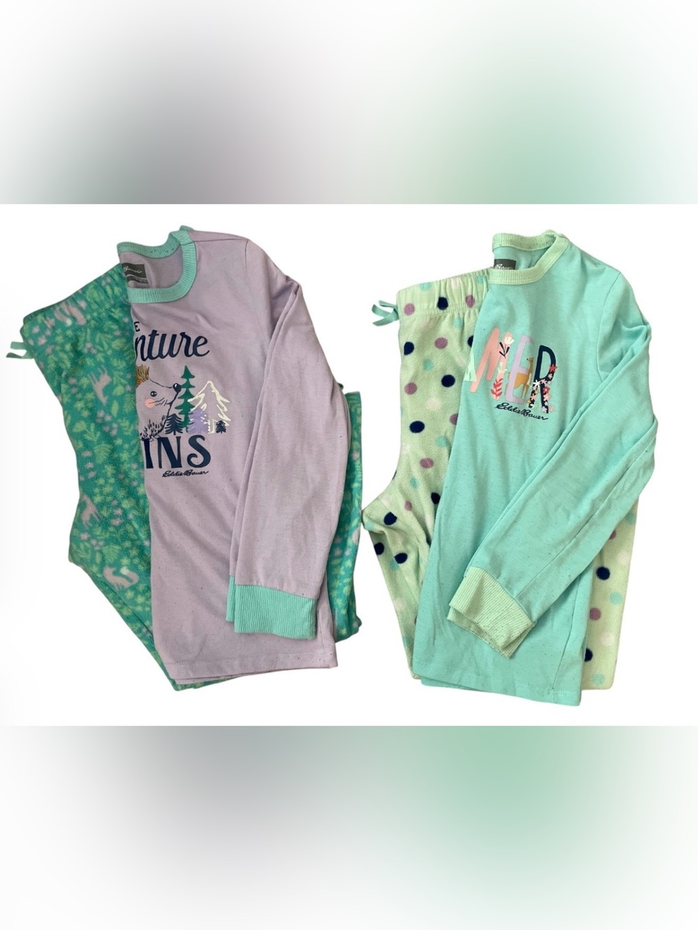 Eddie Bauer Girls 10/12 Pajama Sets (2)